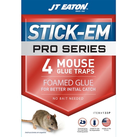 Stick-Em Pro Series Glue Trap For Mice , 4PK
